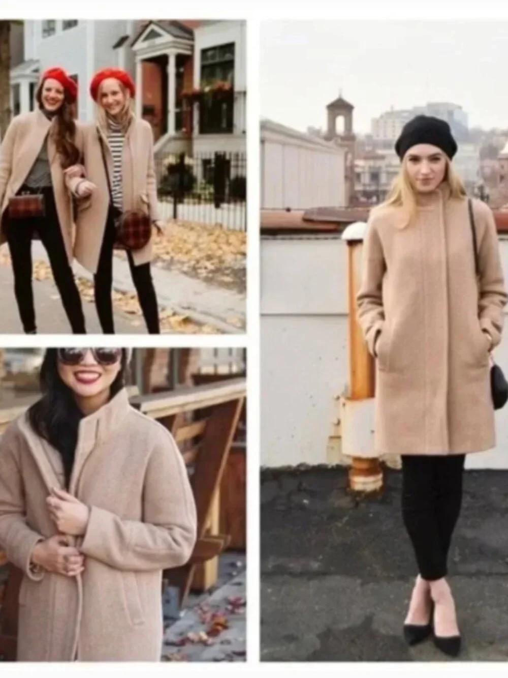 J. Crew Stadium Cloth Cocoon Coat Nello Gori Wool Tan/Khaki Wash Jacket Size 8 - Picture 2 of 10